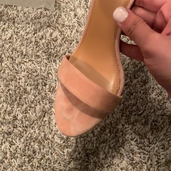 JCrew Suede color block heel salmon pink - Picture 4 of 5